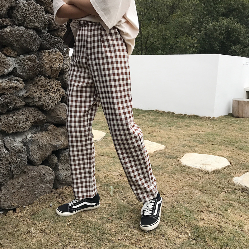 British Plaid Suit Pants