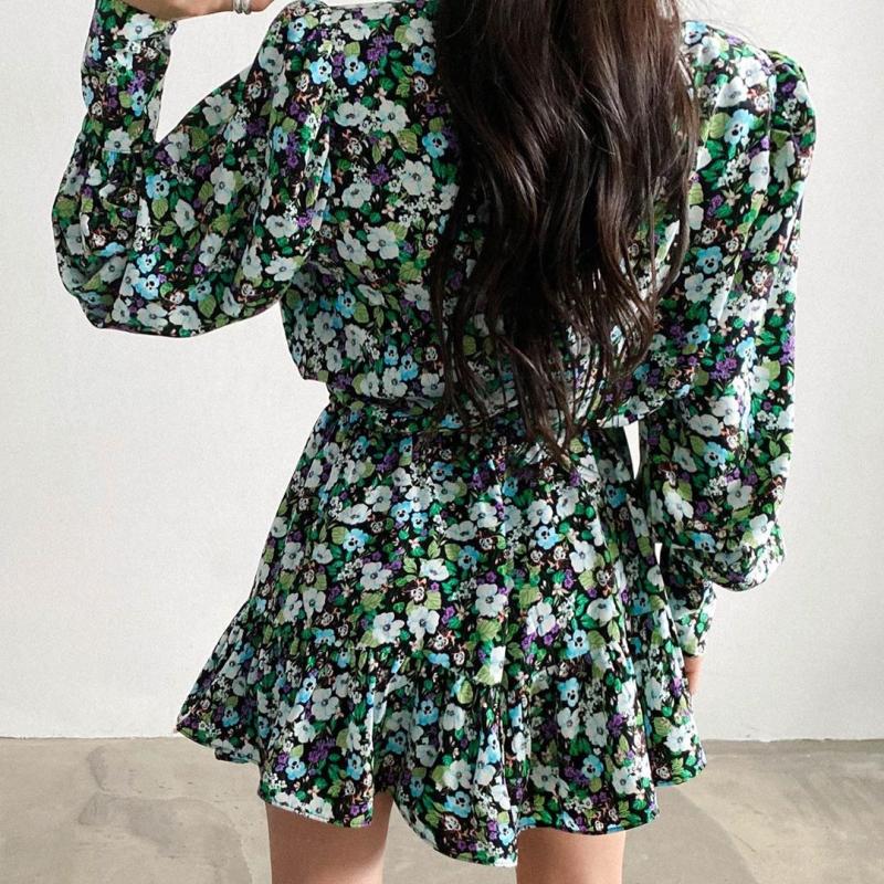 Chiffon super fairy waist slim dress