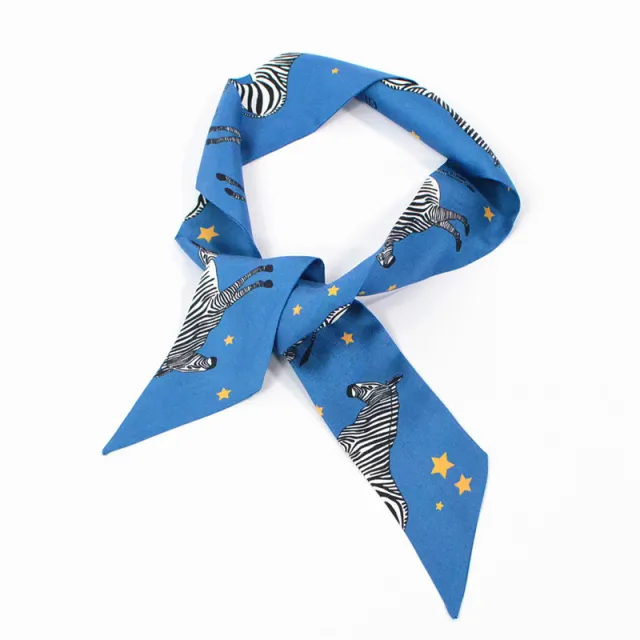 Cartoon starry zebra gift scarf Blue - Shop at LoveMi