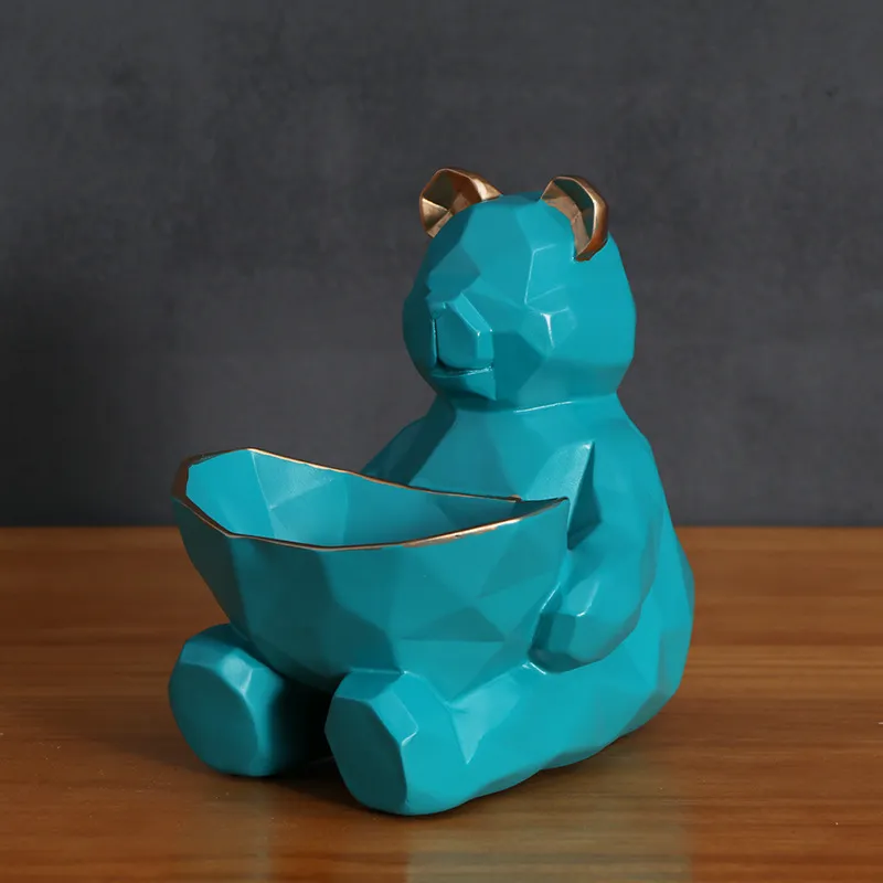 Geometric bear storage ornaments - Dark Green