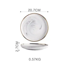 Phnom Penh ceramic tableware - 8 Inch Plate - View 1