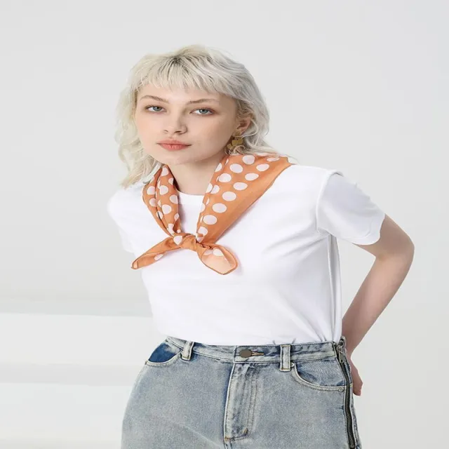 Polka dot scarf Orange - Shop at LoveMi