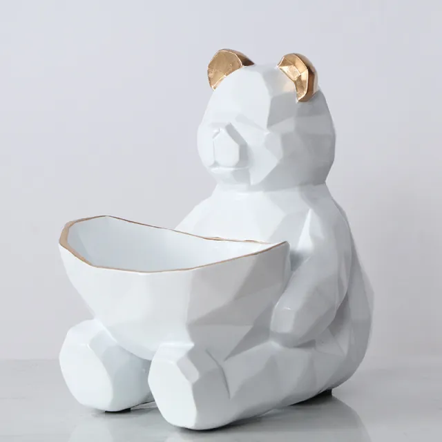 Geometric bear storage ornaments White - Shop at LoveMi