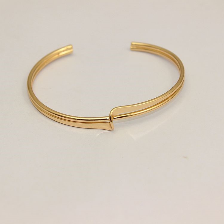 High-end minimalist copper bracelet opening adjustable