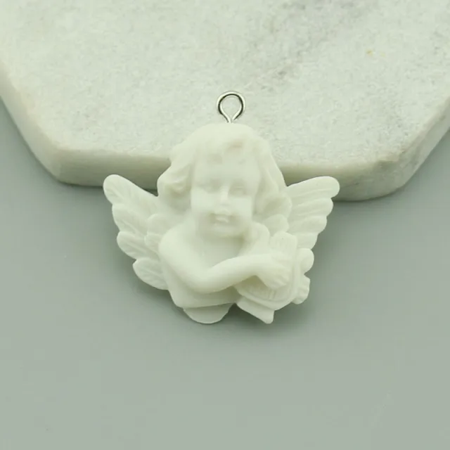 Angel Doll Earrings White Circle3 - Shop at LoveMi