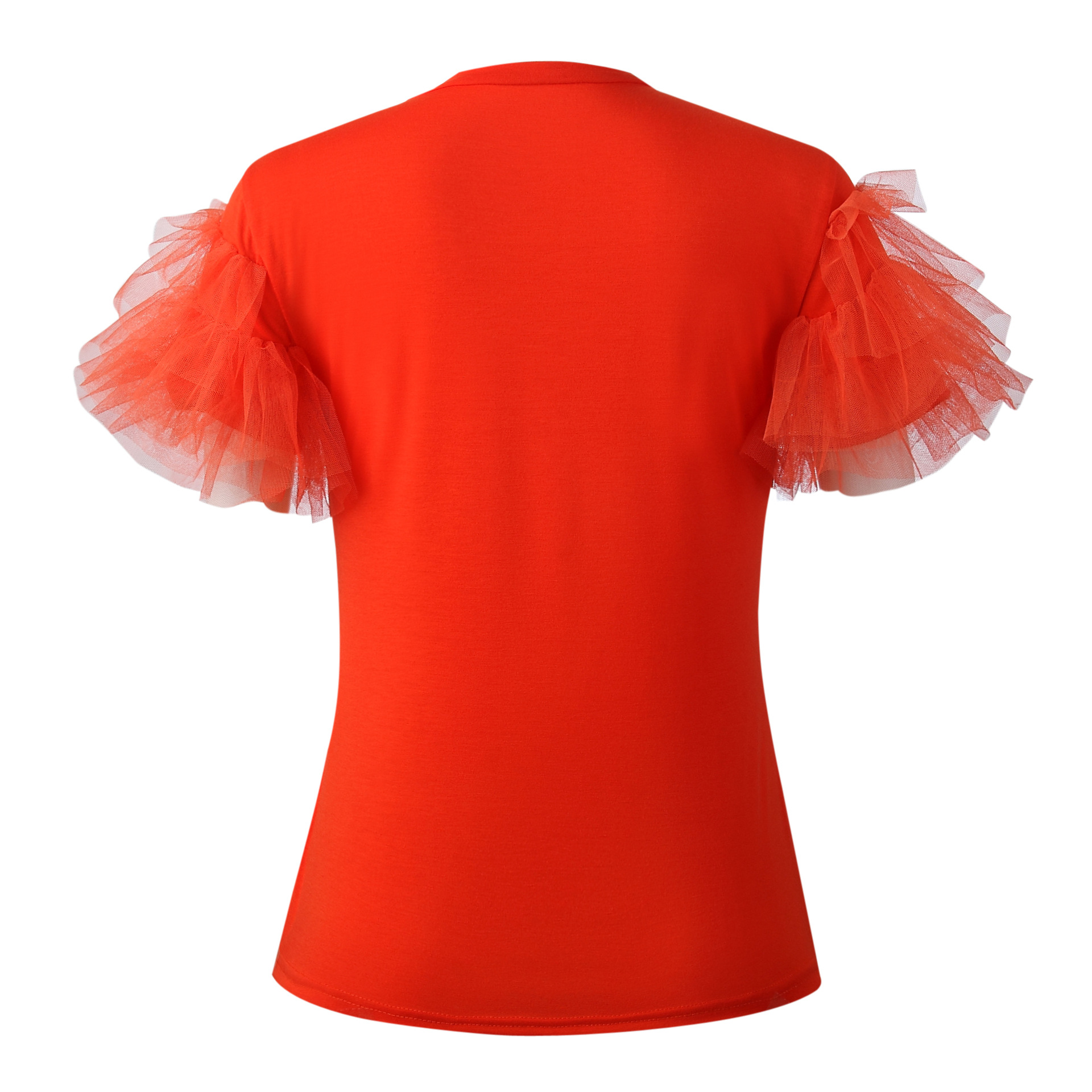 Women's mesh round neck short sleeve