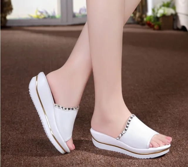 Women's wedge sandals White - Shop at LoveMi
