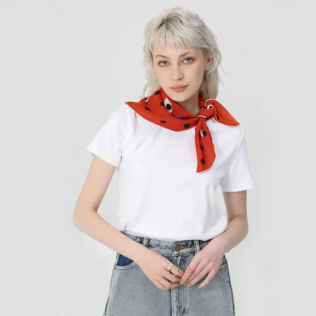 silk scarf scarf small tie Red - Shop at LoveMi