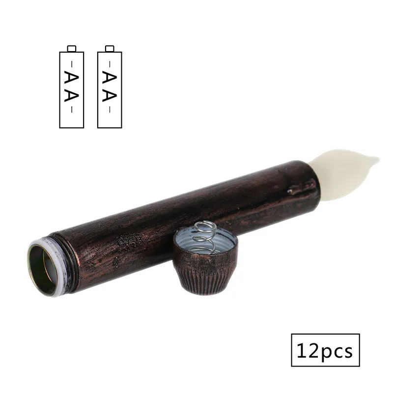 Halloween long black candles – image 2