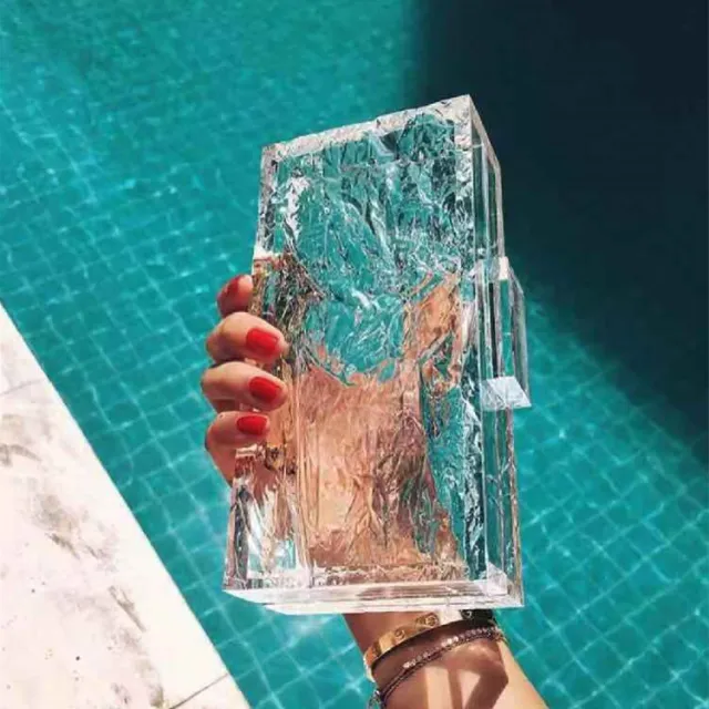 Acrylic transparent clutch Transparent - Shop at LoveMi