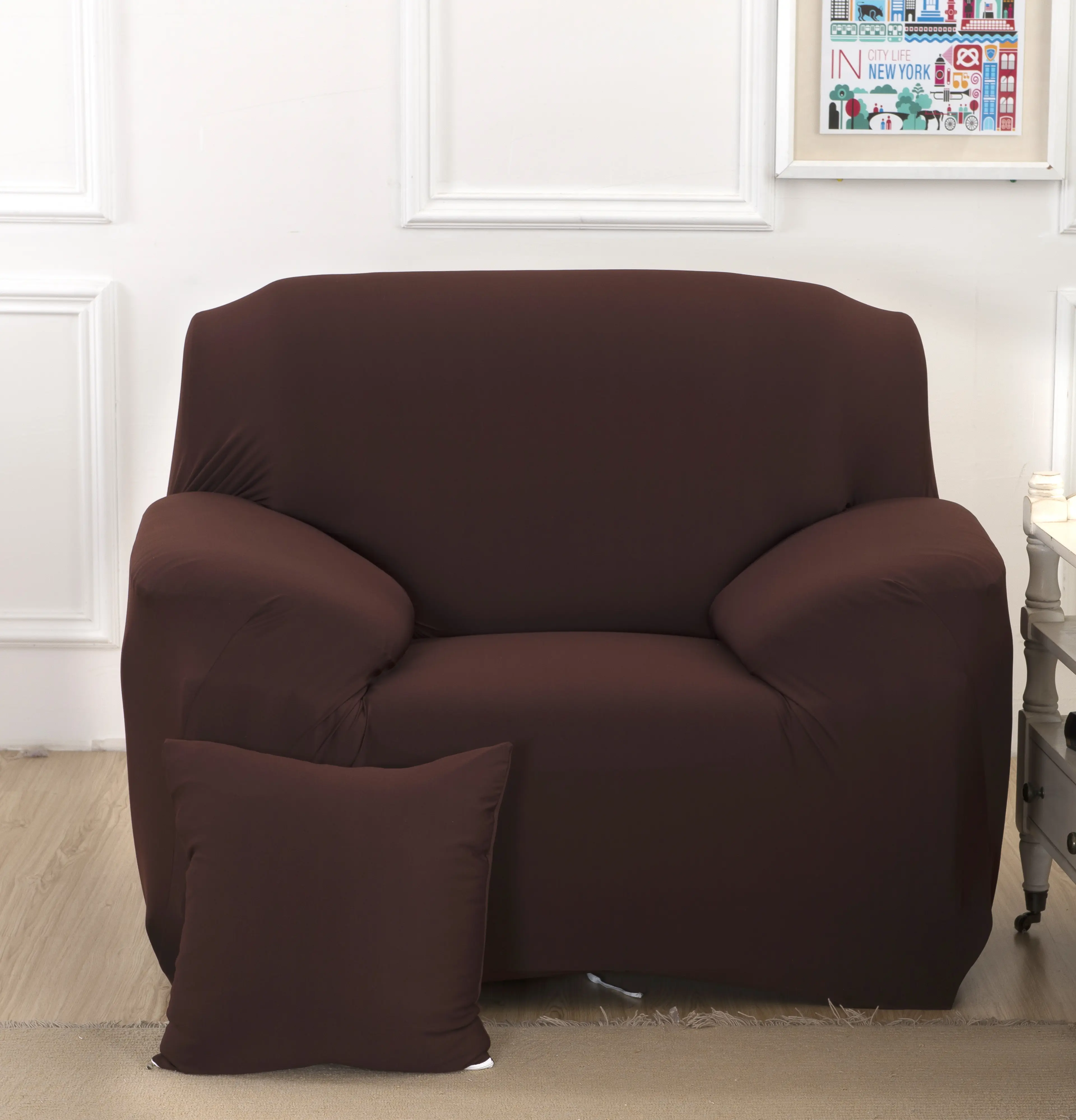 Sofa Cover Solid Color Fabric Sofa Cover Towel