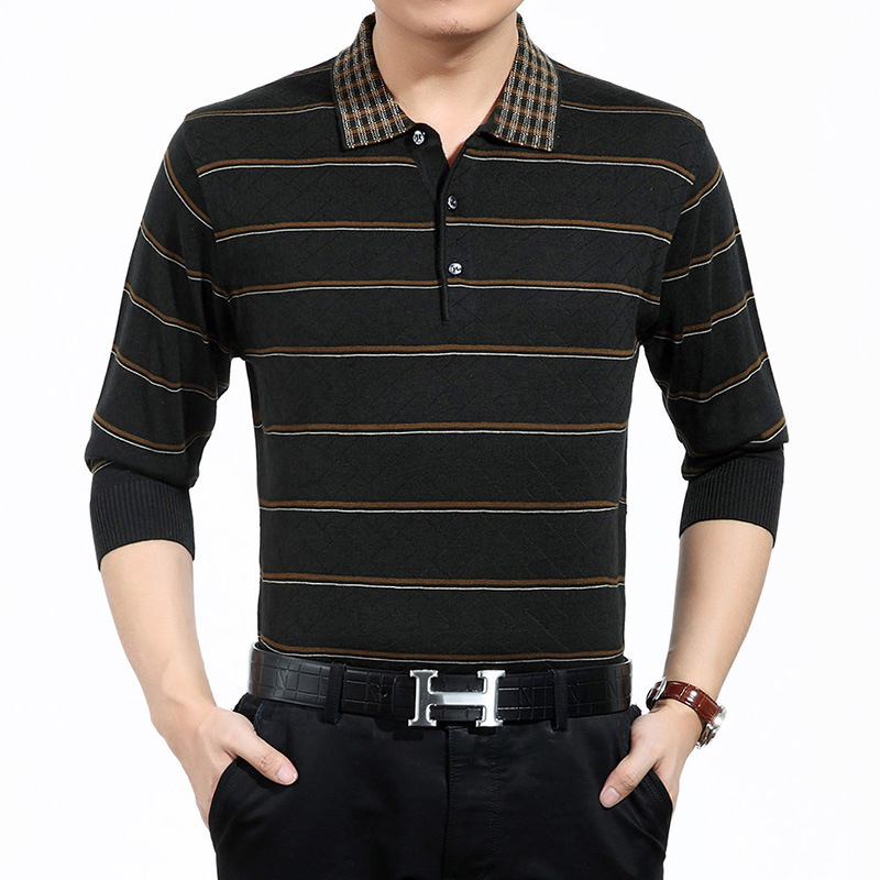 Men's sweater lapel thin section men's sweater