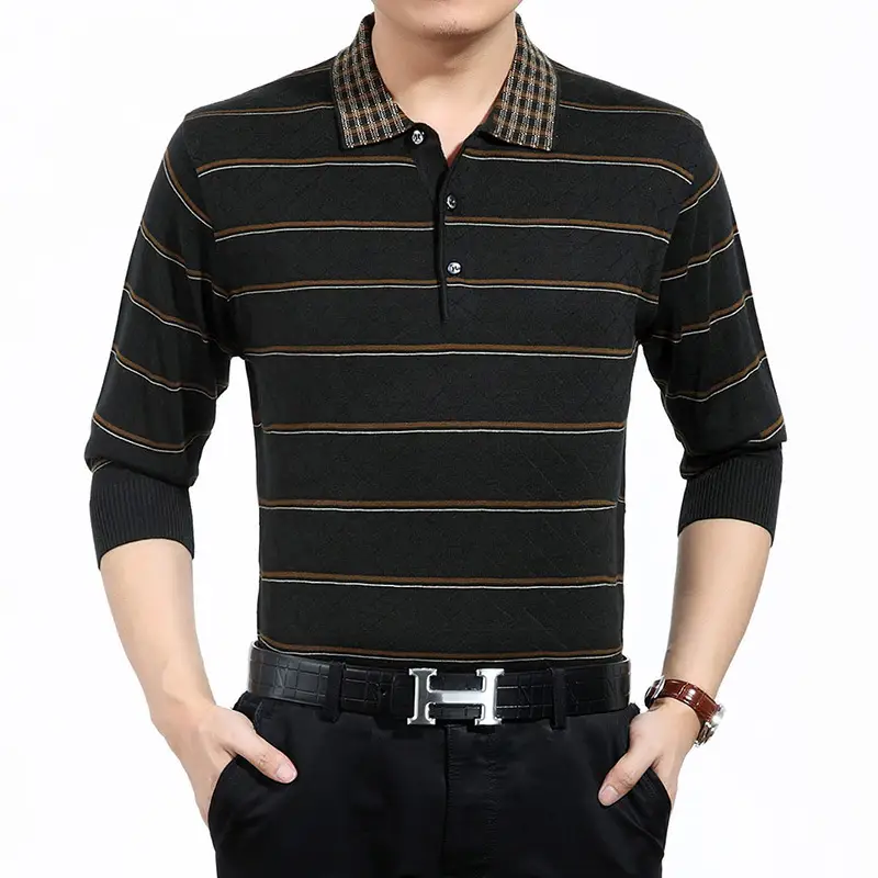 Men's sweater lapel thin section men's sweater