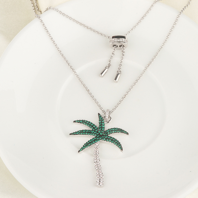 Coconut tree temperament necklace
