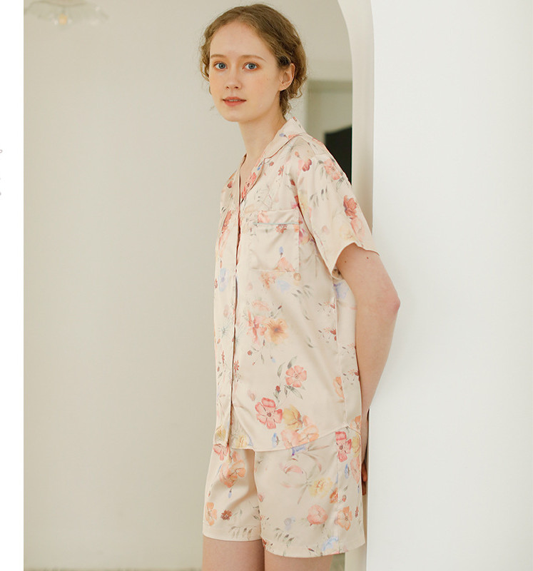 Title 5, Short Floral Home Shirt Short Sleeve Shorts