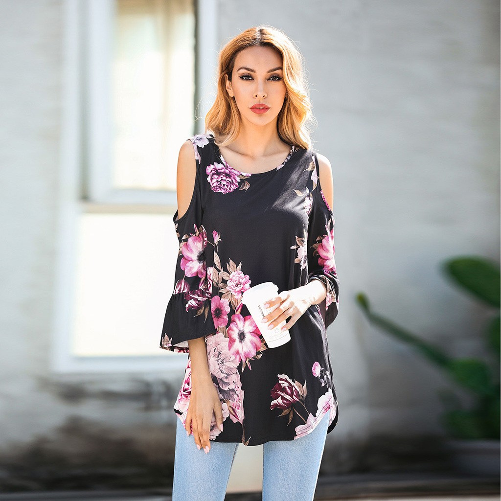 Stylish floral shirt top