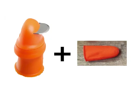 Silicone Thumb Knife Finger Protector Gears Cutting Vegetable Harvesting Knife Pinching Plant Blade Scissors Garden Gloves Angle L - Shop at LoveMi