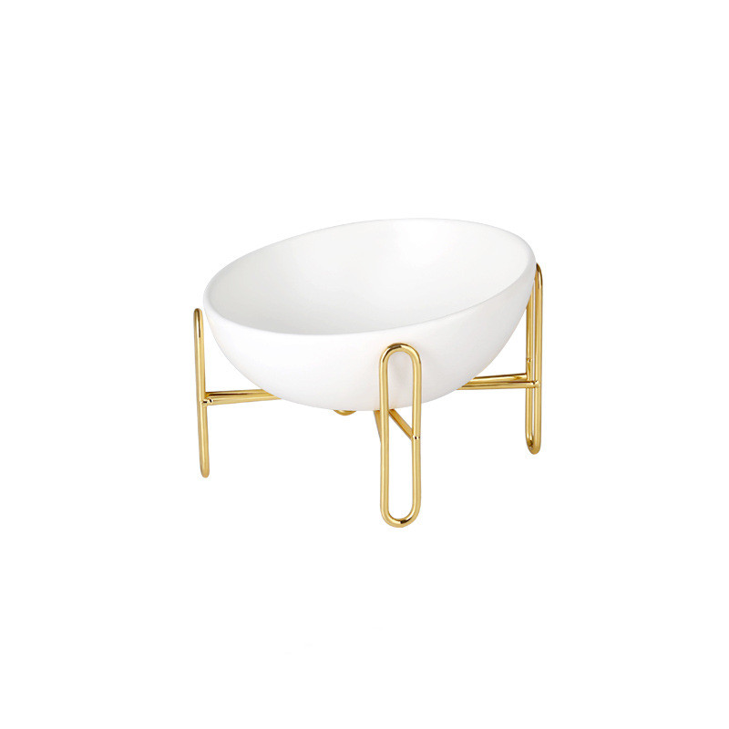 Ceramic tableware with gold frame White - Shop at LoveMi