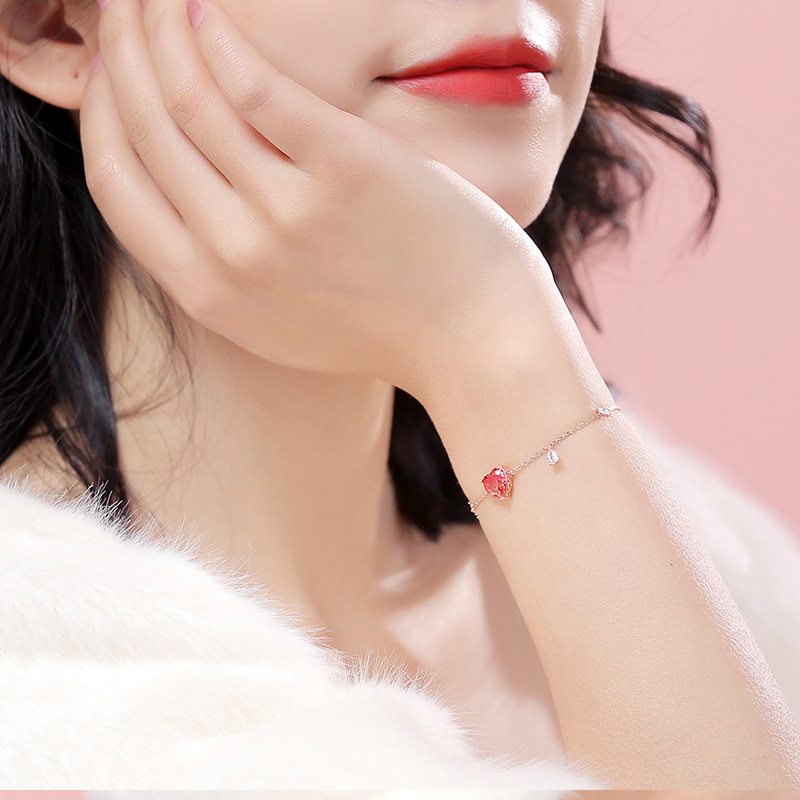 Gradient crystal love bracelet