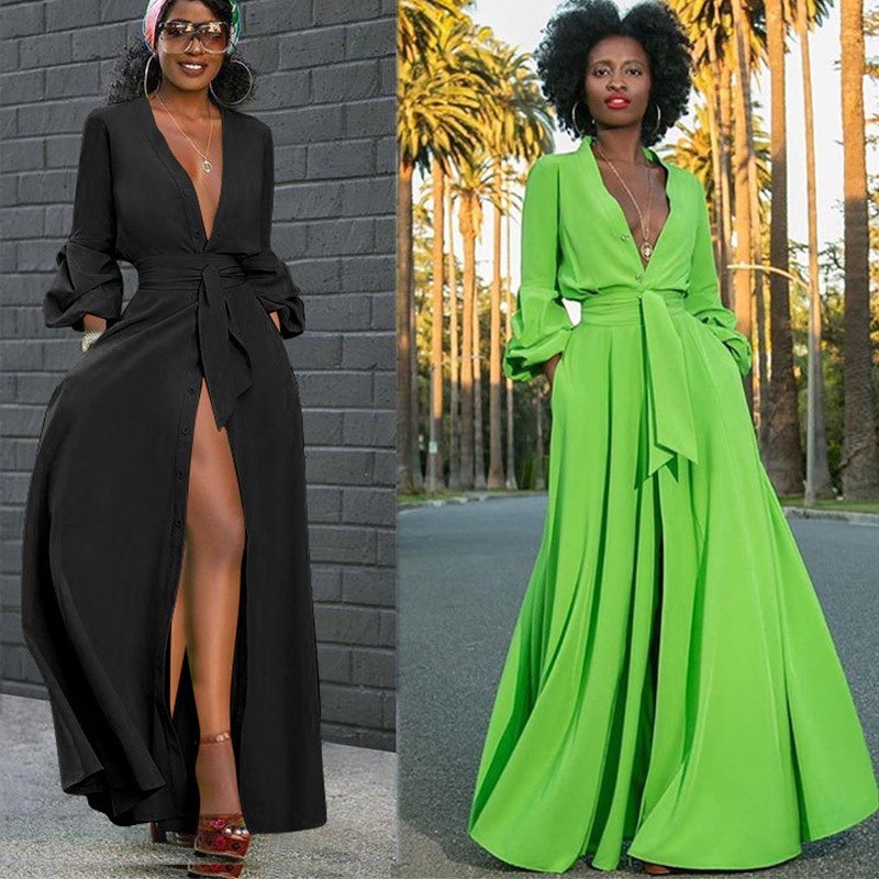 Heap sleeves solid color dress