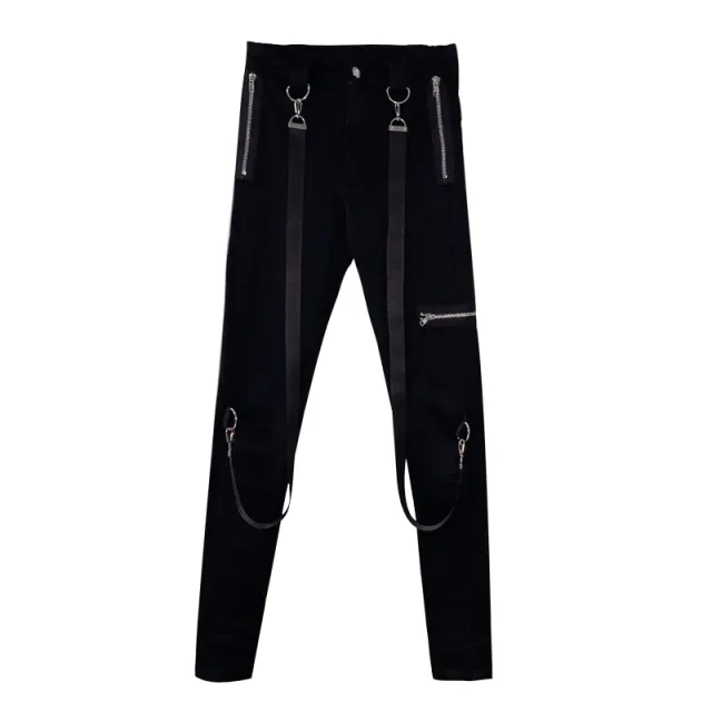 Black female high waist stretch slim slim pants Black - Shop at LoveMi