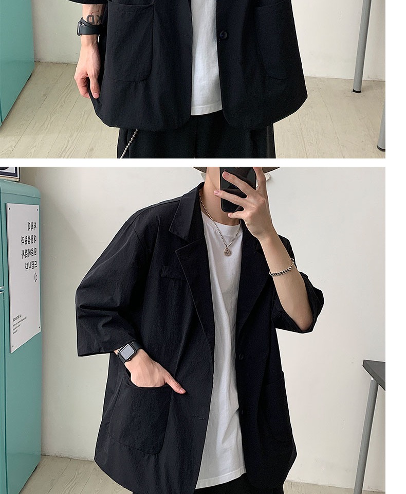 Dunne Casual Blazer met Halve Mouwen