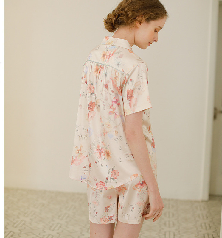 Title 2, Short Floral Home Shirt Short Sleeve Shorts