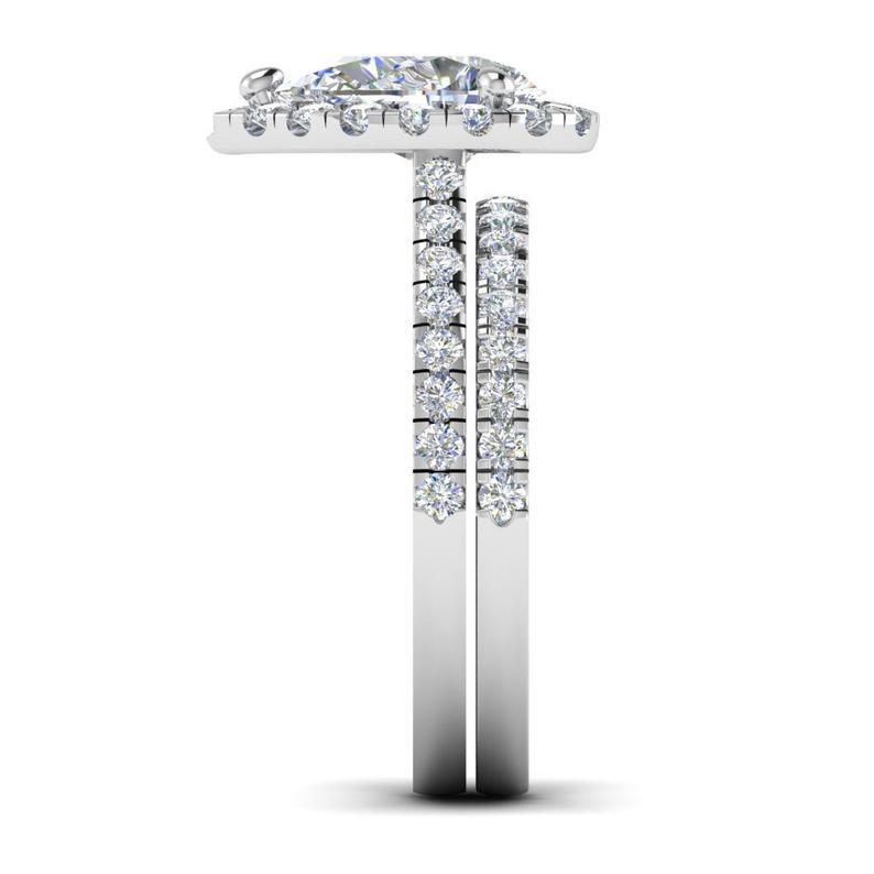 Two-piece silver drop ring
