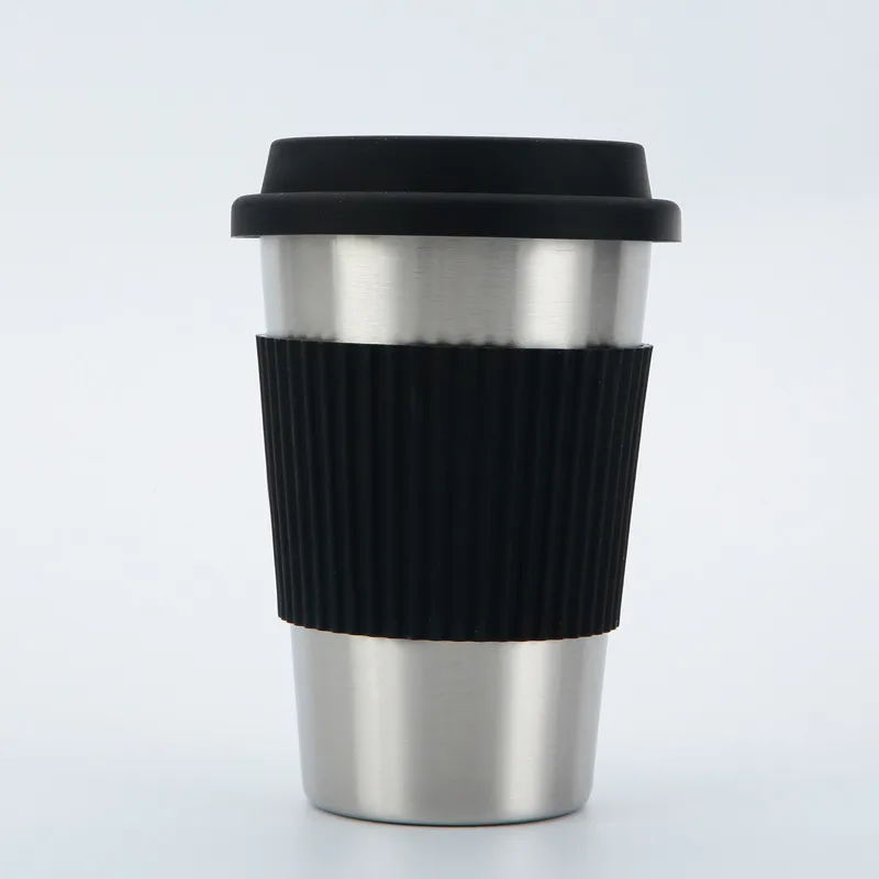 Stainless steel single layer cold drink cup - Black