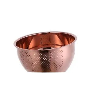 Stainless steel rice sieve - Rose Gold