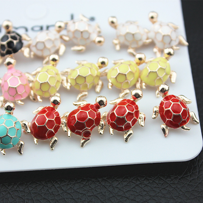 Alloy color oil drop earrings