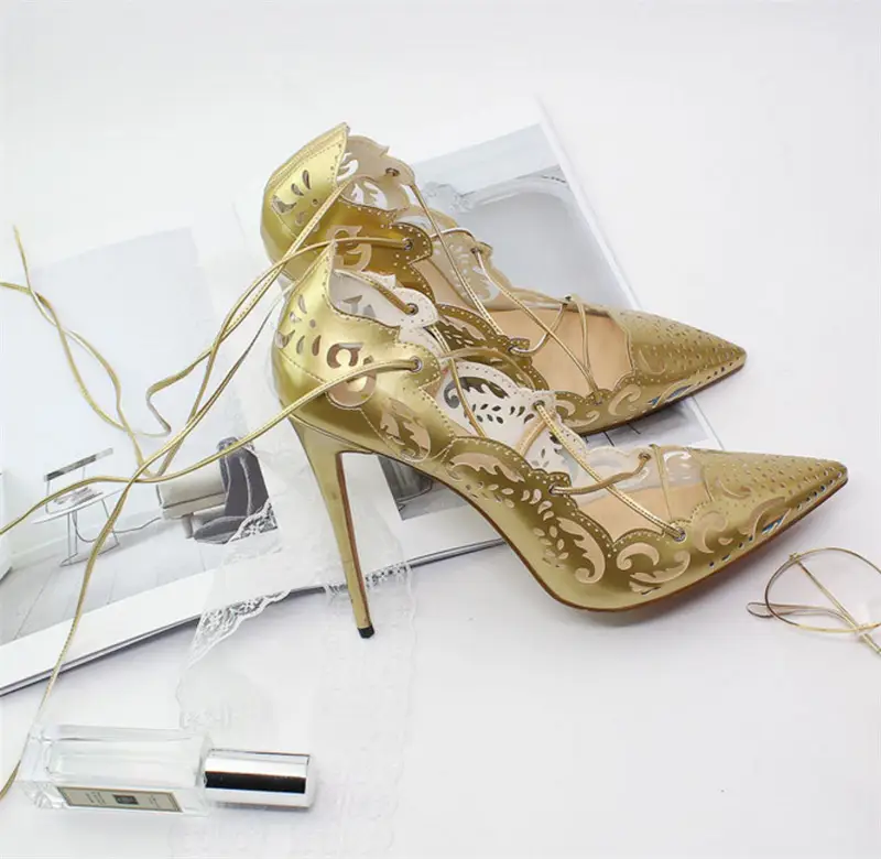 New hollow high heels in spring