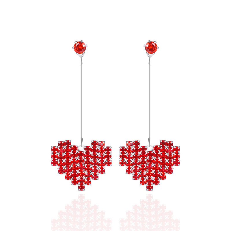 Versatile anti allergy heart shaped ear accessories