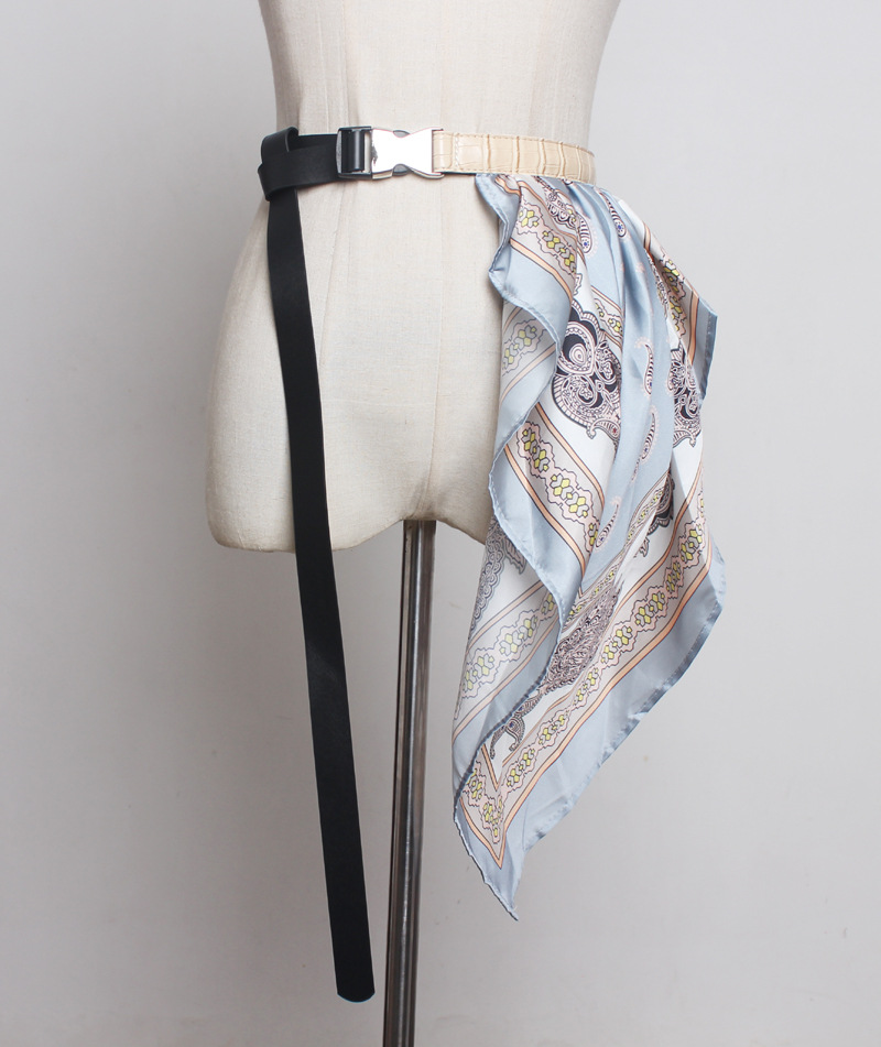 Vintage fashion punch-free scarf belt