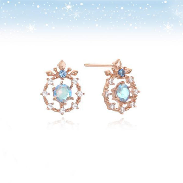 Colorful ice flower earrings