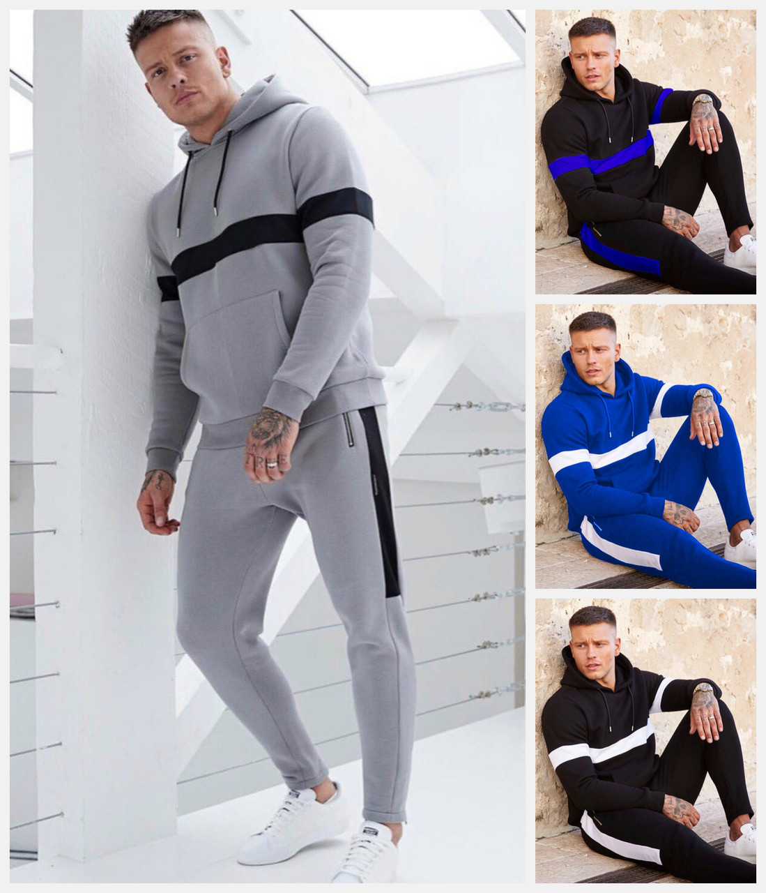 Fashion hooded men's sports casual sweater