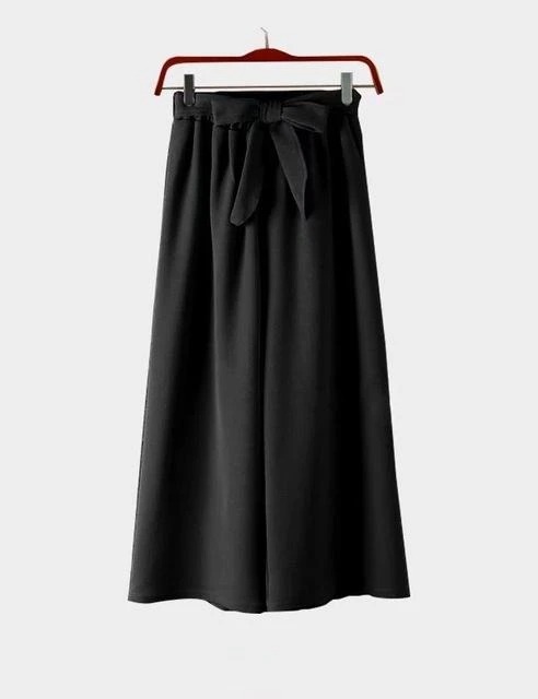 Bowknot wide-leg pants with elastic waist