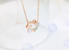 Mermaid clavicle necklace earrings - Mermaid Necklace - View 1