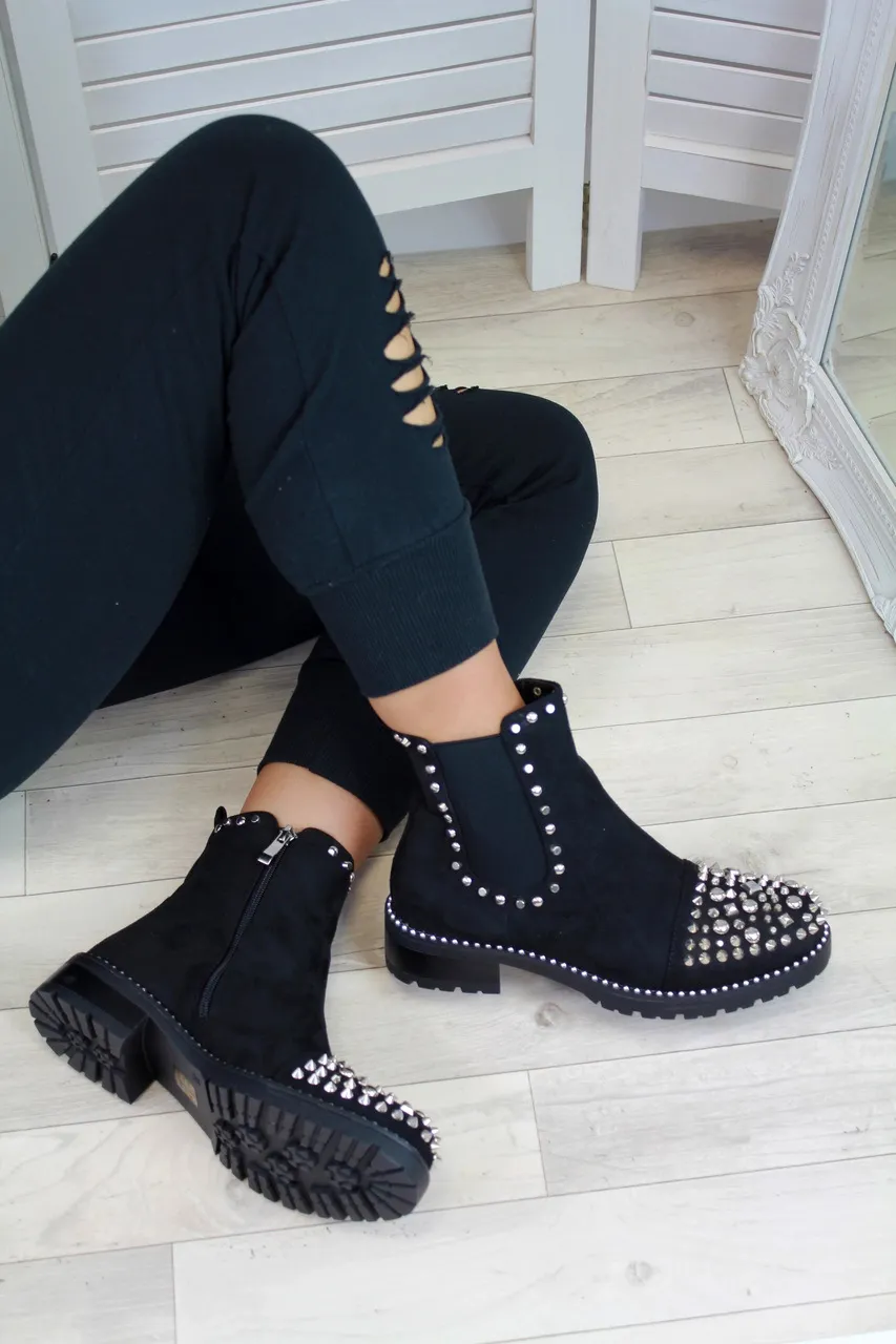 Big size fashion anti wolf short boots - Black
