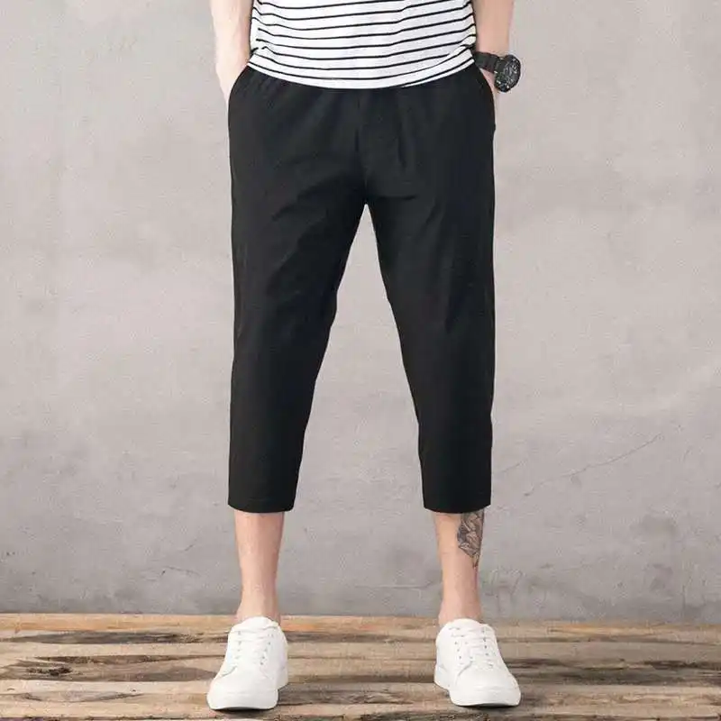 Men's sports casual cropped trousers