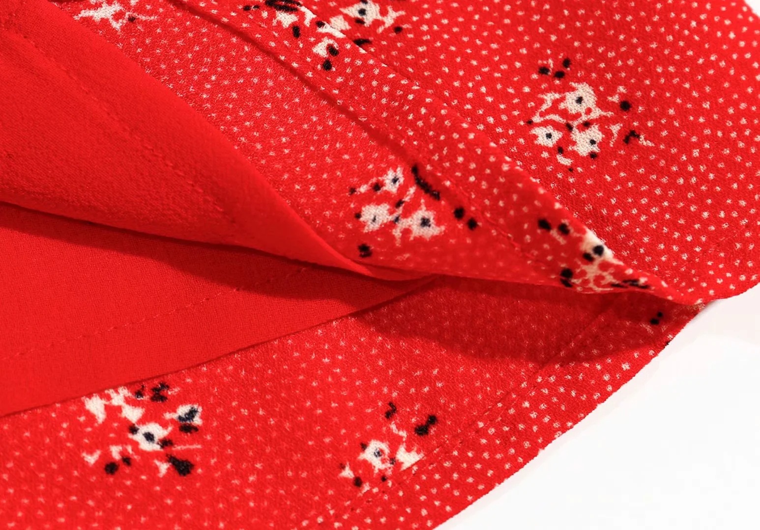 Printed slim single-breasted skirt