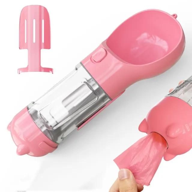 Pet multifunctional water cup Going with the dog Pink - Shop at LoveMi