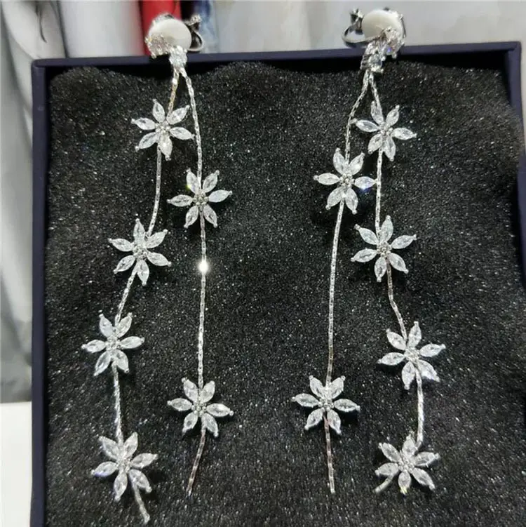 Petal tassel earrings
