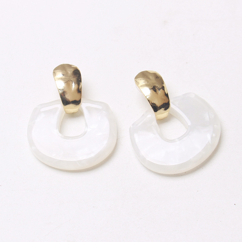 Acetate plate earrings