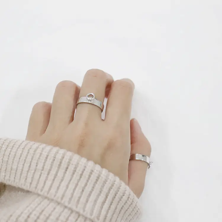 Minimalist design hollow hollow small ring