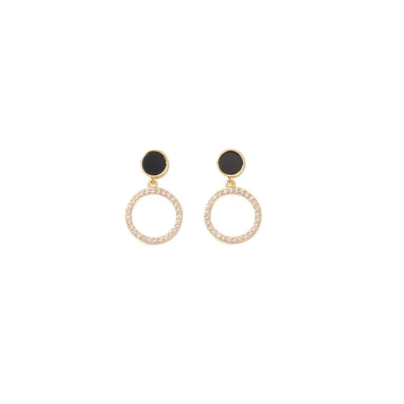 Circle Diamond Earrings