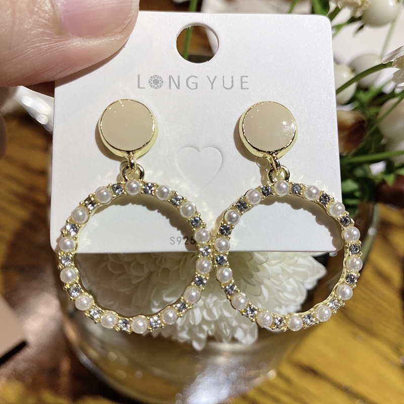Circle Diamond Earrings