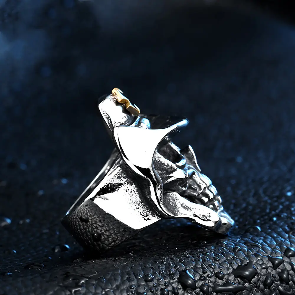 Western cowboy skull ring