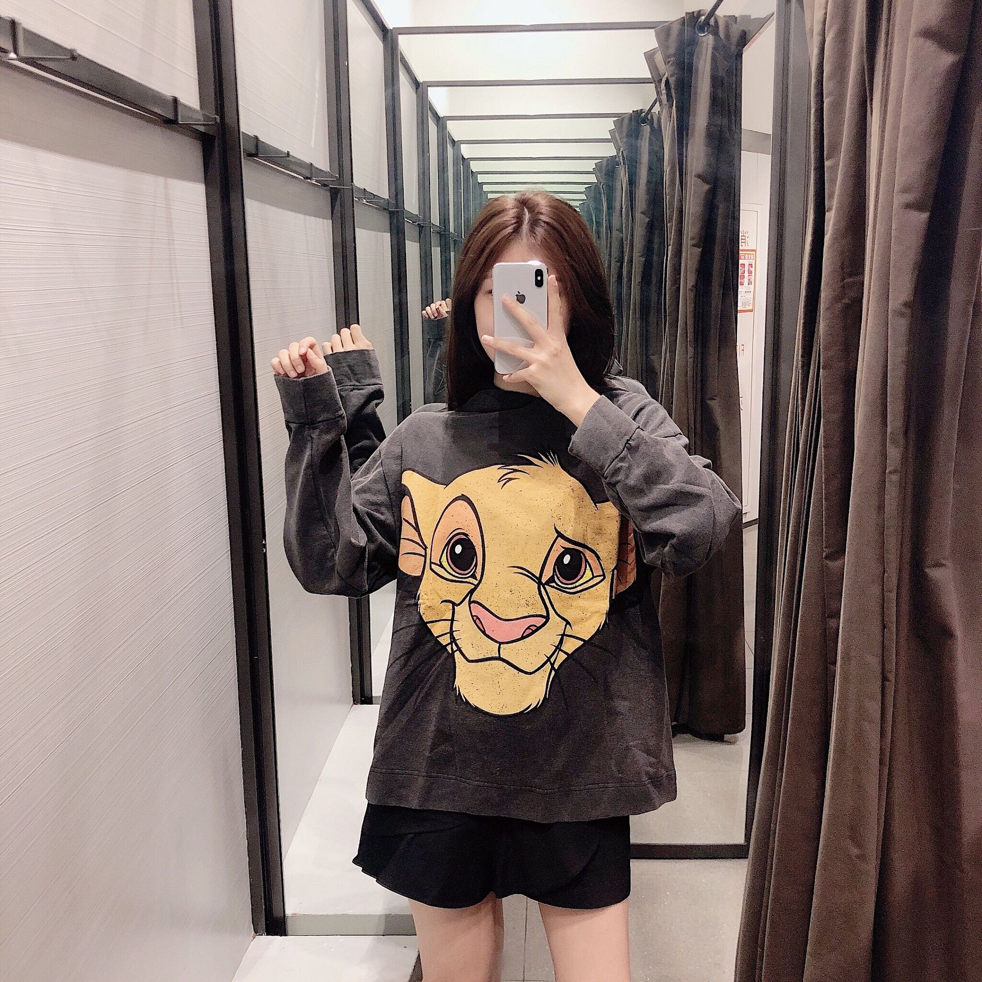 Animal Print Sweatshirt Hooded Loose Pullover