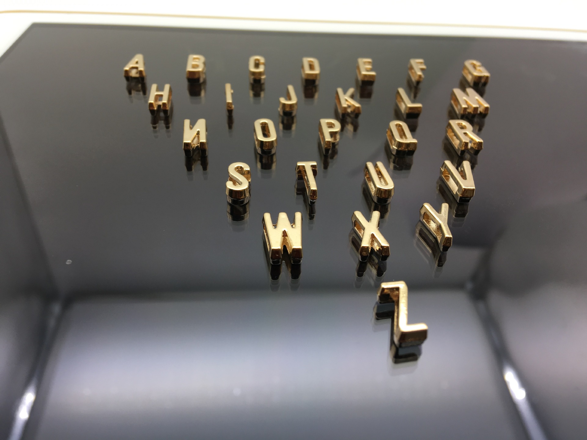 Peach Heart Combination Letter Pendant Necklace